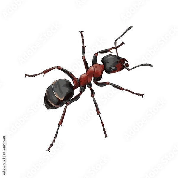Obraz vector illustration of ants on white background