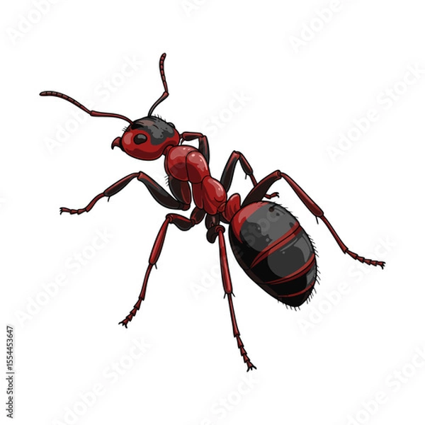 Obraz vector illustration of ants on white background