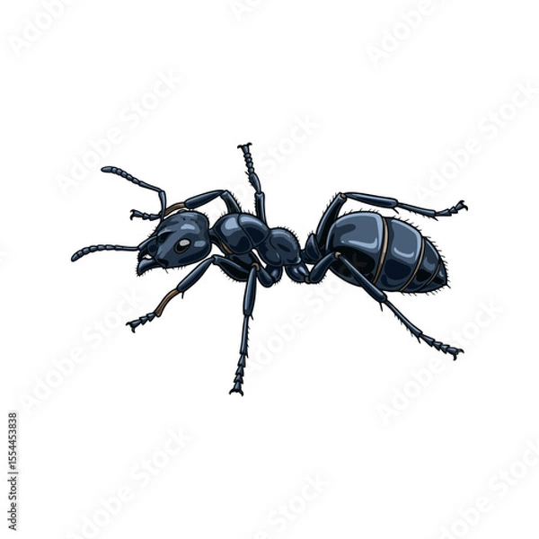 Obraz vector illustration of ants on white background
