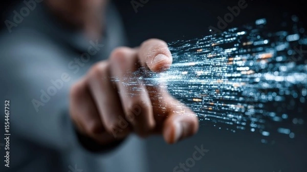 Fototapeta Witness the digital revolution, eye-level angle capturing the surge in AI programming tool innovation