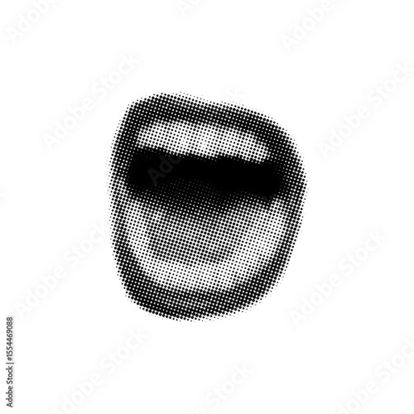 Obraz Screaming  mouth in retro halftone style