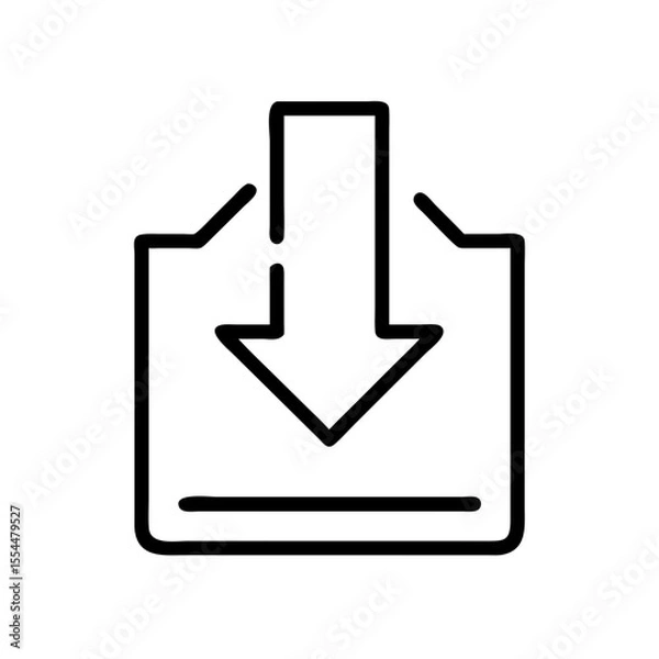 Obraz download arrow save file icon design