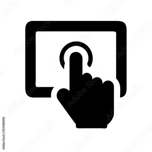 Obraz finger tap touch screen icon design