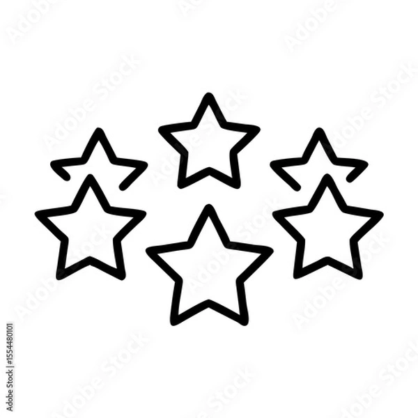Obraz five star rating feedback icon design