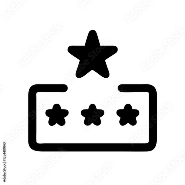 Obraz five star rating feedback icon design