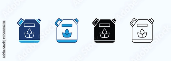 Fototapeta Biodiesel Icon Set Multiple Style Collection