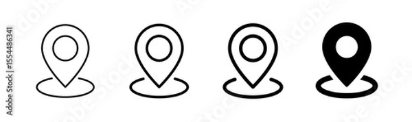 Fototapeta location vector icon set. point illustration sign collection. position symbol