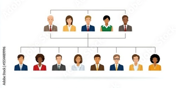 Fototapeta Understanding Organizational Hierarchies and Team Structures