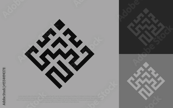 Fototapeta letter CWC 2 Rectangle elegant initial logo design