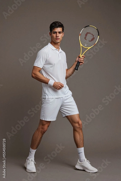 Fototapeta Tennis player in studio