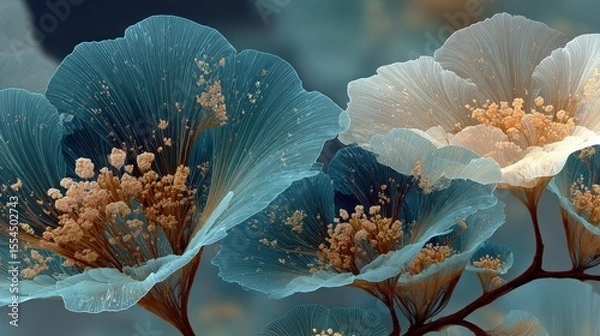 Fototapeta Exploring Fractal Fluency in Stunning Flower Line Art