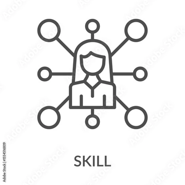 Obraz Skill Icon Line Style. Design Vector Illustration