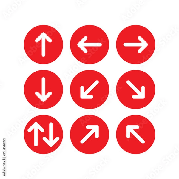 Fototapeta arrow icon set
