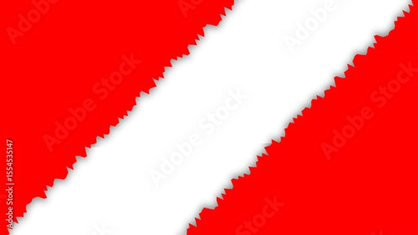 Obraz red and white torn ripped paper background, backgrounds