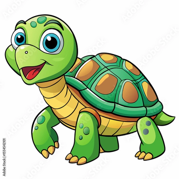 Fototapeta funny turtle cartoon