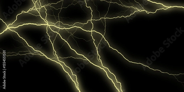 Obraz Black marble texture abstract marble background. Vector marble pattern with yellow cracks Transparent texture. Yellow pastel marble texture background.  Lightning bolts in the sky at night.