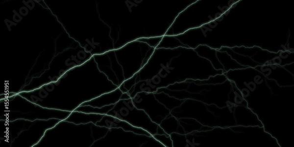 Fototapeta Black, green Marble Texture Template Background. Abstract Watercolor Vector green and black cracked. Lightning Effect Overlay, Isolated Electric Thunderstorm Bolt Strikes on Dark Night Sky Background.