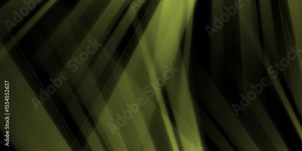 Obraz Dark Green vector layout with flat lines. Dark Green, Yellow vector abstract blurred layout. Dark Green, vector pattern with sharp lines. Modern geometrical abstract illustration with Lines.