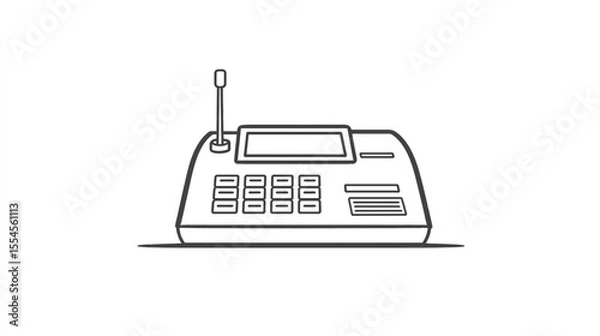 Fototapeta Cashier POS Payment Terminal Retail Store Transaction Machine Icon







