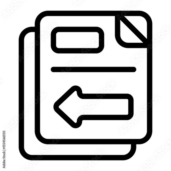 Fototapeta internal transfer line icon