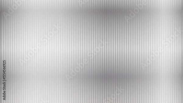 Obraz Glass texture with a light gray overlay background for posters or banners. Soft grey, frosted acrylic with a reeded, wavy surface. Fluted door window close-up. Gradient empty backdrop.	