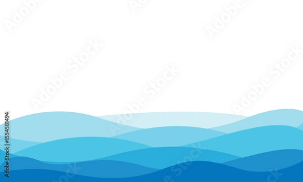 Fototapeta Abstract background with waves in blue tones for websites and graphic resources, sea waves.