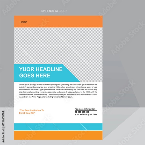 Obraz Modern and minimal educational flyer design 