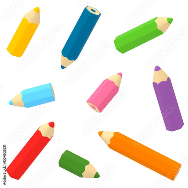 Obraz カラフルな色鉛筆のセット