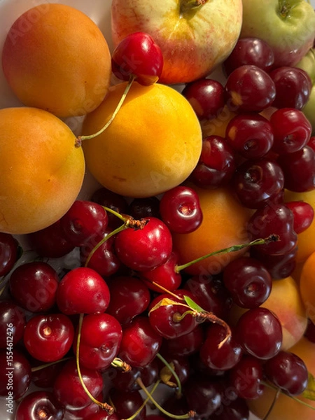 Obraz Fruits in the sun rays, background for your project