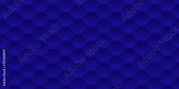 Fototapeta Vector seamless geometric pattern. Modern thin hexagon grid texture. Background blue honeycomb EPS 10