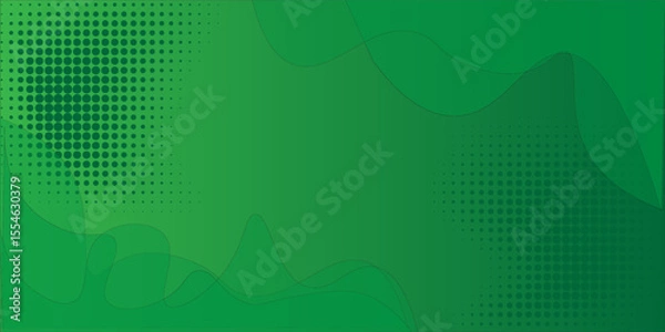 Fototapeta Full Gradient Green Background with Dynamic Dot Pattern