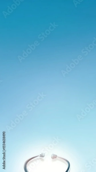 Obraz Stethoscope on light blue gradient background