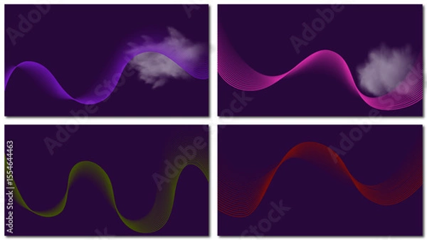 Fototapeta Abstract backgrounds with seamlessly flowing blends of color, nurturing some clouds