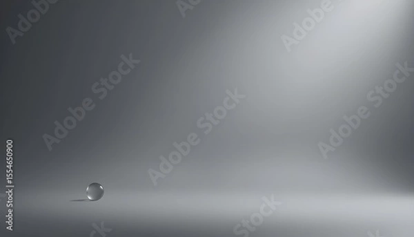 Fototapeta Clean Gray Gradient Studio Background with Minimal Copy Space Design