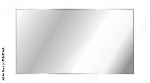 Obraz Clear, shiny acrylic sheet. Transparent plastic panel. Realistic glare and reflection on a see-through surface. Ideal for showcasing objects or designs. 16:9. PNG