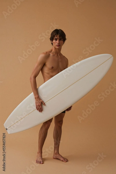 Fototapeta Surfer in studio