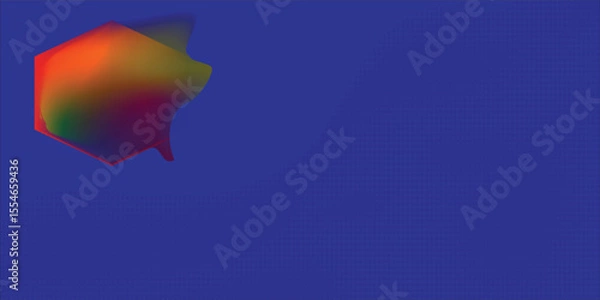 Fototapeta Modern 3D colorful abstract background with hexagonal polygon texture. soft melting hexagon abstract