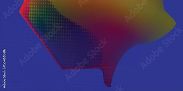 Fototapeta Modern 3D colorful abstract background with hexagonal polygon texture. soft melting hexagon abstract