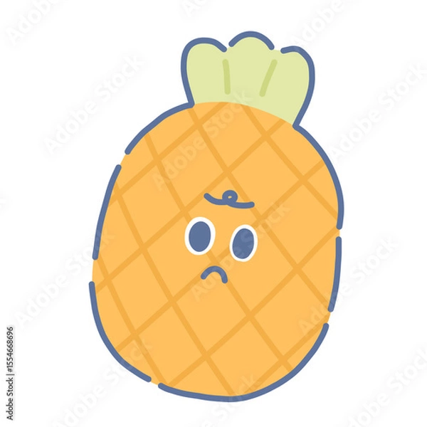 Fototapeta Pineapple kawaii 