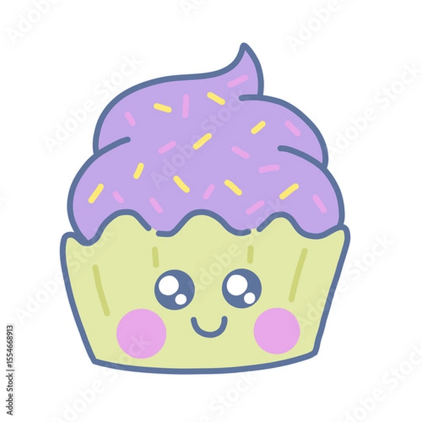Fototapeta Cupcake kawaii 