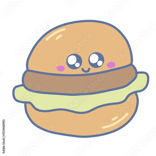 Fototapeta burger cartoon character