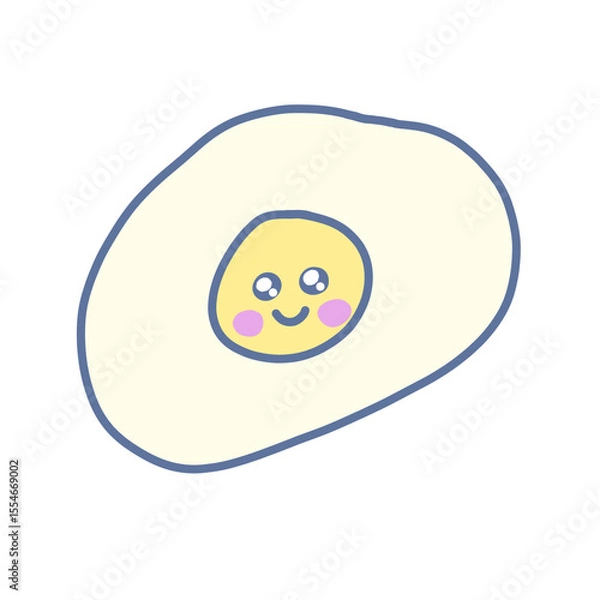 Fototapeta cute fried egg 