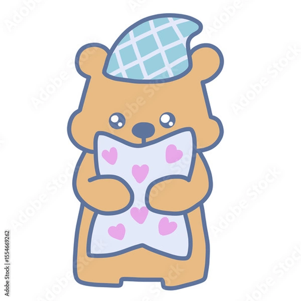Fototapeta Cute bear sleepy