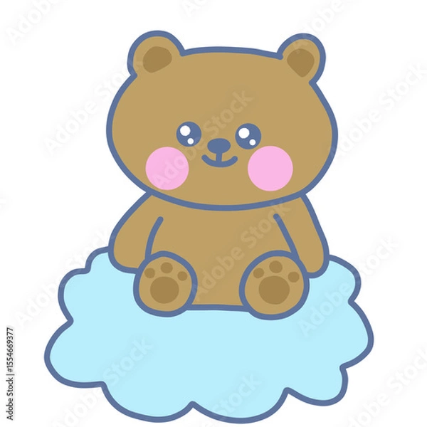 Fototapeta teddy bear on a white background