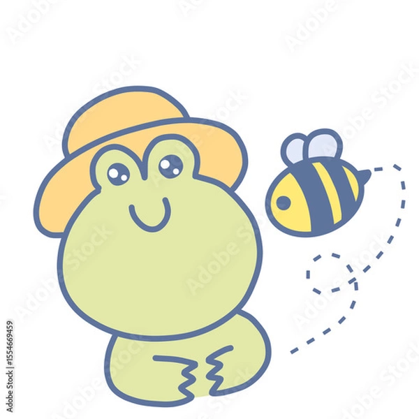 Fototapeta Frog lovely farmer