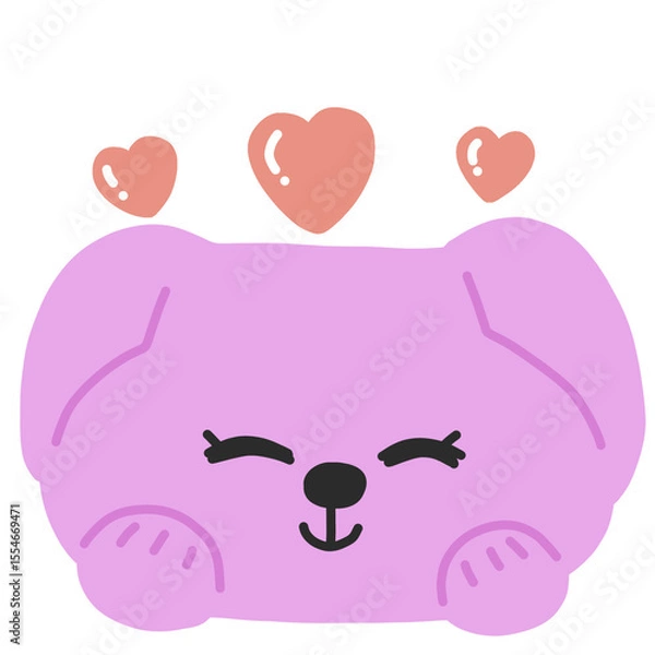 Fototapeta Cute rabbit bunny heart 