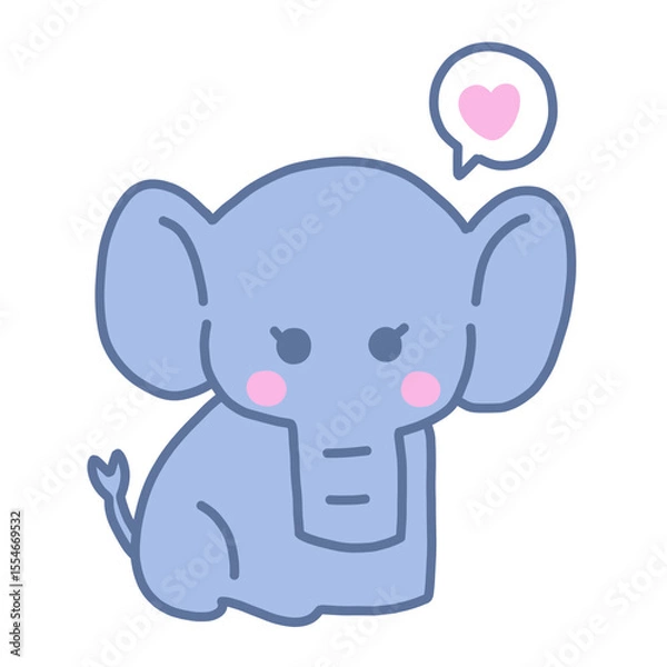 Fototapeta baby elephant cartoon