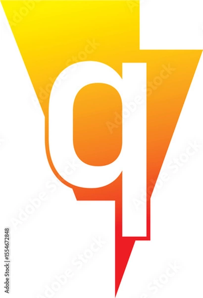 Obraz Power Energy Lightning Q Logo