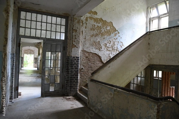 Obraz Treppenhaus in leerstehendem Abbruchhaus