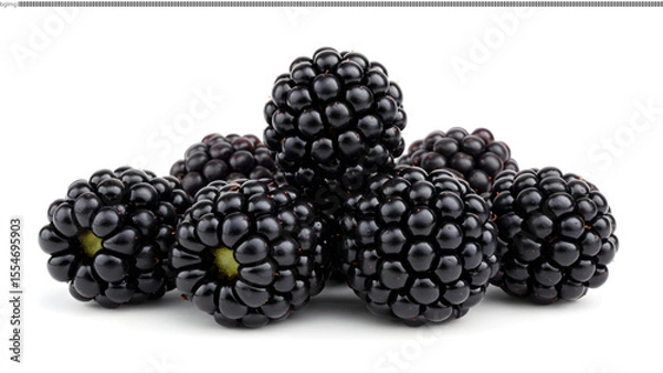 Obraz Juicy Blackberries Fresh, Ripe, and Ready to Eat